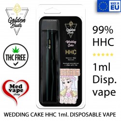 WEDDING CAKE 95% HHC DISPOSABLE VAPE - GOLDEN BUDS - MEDVAPE